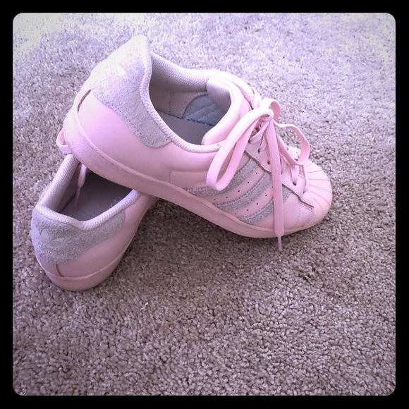 adidas superstar pink glitter